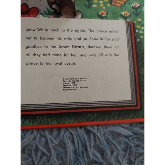 Vintage 1981 Hardcover Book Snow White Pop-Up Picture Story, Fairy Tale Children - Picture 10 of 12